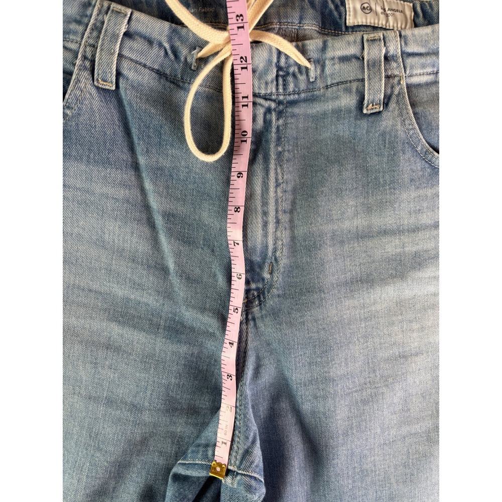 AG Adriano Goldschmied Stella Cinched Low Slung Palazzo Wide Leg Jeans Blue 32 - Picture 9 of 11
